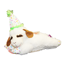 Load image into Gallery viewer, MULTIPET LAMB CHOP WITH BIRTHDAY HAT 10.5"