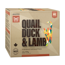 Load image into Gallery viewer, BIG COUNTRY RAW FARE GAME CAT QUAIL, DUCK & LAMB 2LB