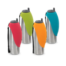 Load image into Gallery viewer, MESSY MUTTS DOUBLE WALL STAINLESS STEEL TRAVEL WATER BOTTLE GREEN