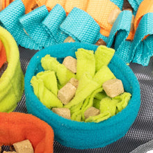 Load image into Gallery viewer, MESSY MUTTS FORAGE MAT SQUARE WITH SUCTION AND LICK MAT 16"