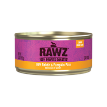 Load image into Gallery viewer, RAWZ 96% RABBIT & PUMPKIN PATE CAT CAN 156G