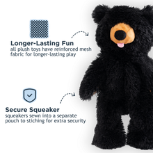 Load image into Gallery viewer, TALL TAILS STUFFLESS BLACK BEAR 20"