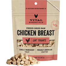 Load image into Gallery viewer, VITAL ESSENTIALS CAT FREEZE DRIED CHICKEN BREAST TREAT 1OZ