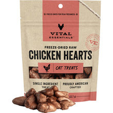 Load image into Gallery viewer, VITAL ESSENTIALS CAT FREEZE DRIED CHICKEN HEART TREAT 0.8OZ
