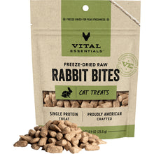 Load image into Gallery viewer, VITAL ESSENTIALS CAT FREEZE DRIED RABBIT BITES TREAT 0.9OZ