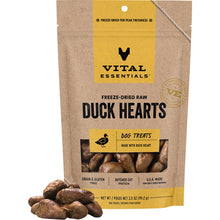 Load image into Gallery viewer, VITAL ESSENTIALS DOG FREEZE DRIED RAW DUCK HEARTS TREAT 3.5OZ
