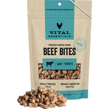 Load image into Gallery viewer, VITAL ESSENTIALS DOG FREEZE DRIED RAW BEEF BITES 6.2OZ