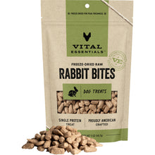 Load image into Gallery viewer, VITAL ESSENTIALS DOG FREEZE DRIED RAW RABBIT BITES 5OZ