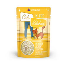 Load image into Gallery viewer, WERUVA CATS IN THE KITCHEN PUMPKIN LICKIN' CHICKEN & PUMPKIN SOUP CAT POUCH 3OZ