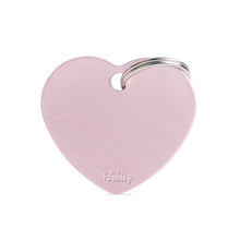 Load image into Gallery viewer, MY FAMILY ALUMINUM HEART PINK BIG TAG