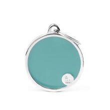 Load image into Gallery viewer, MY FAMILY HANDMADE CIRCLE LIGHT BLUE BIG TAG