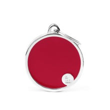 Load image into Gallery viewer, MY FAMILY HANDMADE CIRCLE RED BIG TAG
