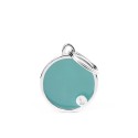 Load image into Gallery viewer, MY FAMILY HANDMADE CIRCLE LIGHT BLUE SMALL TAG