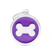 Load image into Gallery viewer, MY FAMILY CIRCLE BONE PURPLE BIG TAG