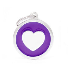 Load image into Gallery viewer, MY FAMILY CIRCLE HEART PURPLE BIG TAG