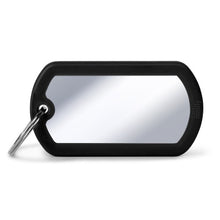 Load image into Gallery viewer, MY FAMILY CHROME MILITARY BLACK RUBBER BIG TAG