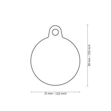 Load image into Gallery viewer, MY FAMILY ALUMINUM CIRCLE BLACK/RED RUBBER TAG