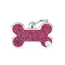 Load image into Gallery viewer, MY FAMILY GLITTER BONE PINK BIG TAG