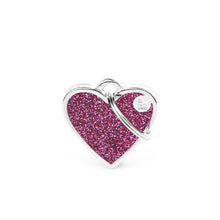 Load image into Gallery viewer, MY FAMILY GLITTER HEART PINK SM TAG