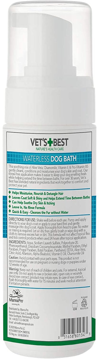 Waterless dog bath online
