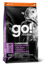Load image into Gallery viewer, GO DOG CARNIVORE GRAIN FREE CHICKEN/TURKEY/DUCK SENIOR 22LB