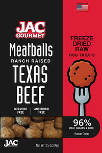 JAC PET MEATBALLS FREEZE-DRED BEEF 3.5OZ