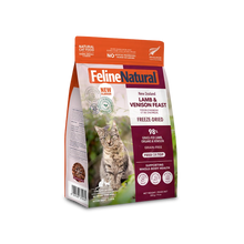 Load image into Gallery viewer, FELINE NATURAL FREEZE DRIED LAMB &amp; VENISON FEAST 320G
