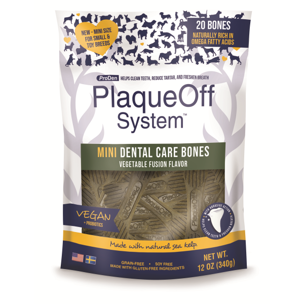 PLAQUEOFF DENTAL BONES MINI VEGGIE 340G