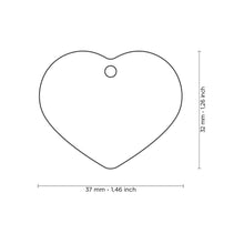 Load image into Gallery viewer, MY FAMILY ALUMINUM HEART RED BIG TAG
