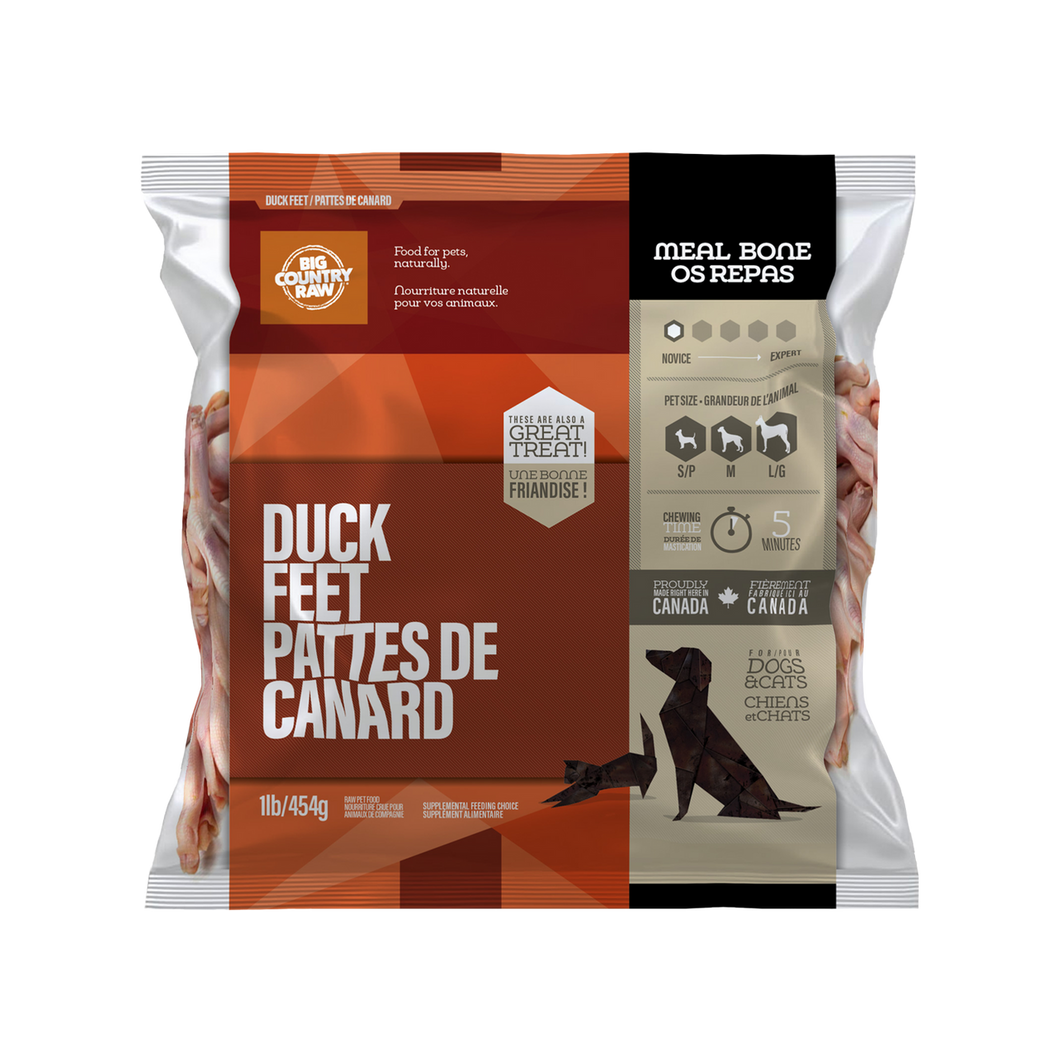 BIG COUNTRY RAW DUCK FEET 1LB
