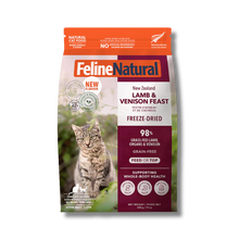 Load image into Gallery viewer, FELINE NATURAL FREEZE DRIED LAMB &amp; VENISON 320G
