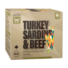 Load image into Gallery viewer, BIG COUNTRY RAW FARE GAME CAT TURKEY, SARDINE &amp; BEEF 2LB
