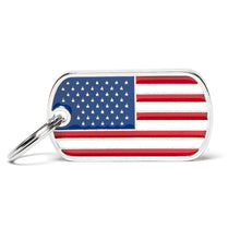Load image into Gallery viewer, MY FAMILY AMERICAN FLAG TAG
