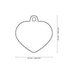 Load image into Gallery viewer, MY FAMILY ALUMINUM HEART PINK/PINK RUBBER TAG
