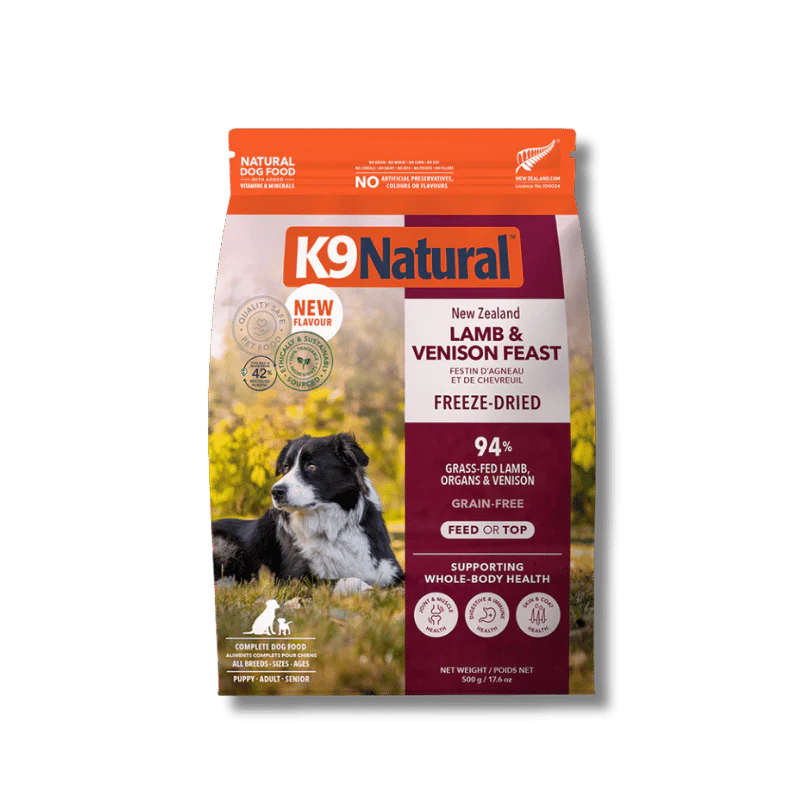 K9 NATURAL FREEZE DRIED LAMB & VENISON 500G