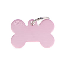 Load image into Gallery viewer, MY FAMILY ALUMINUM BONE PINK BIG TAG
