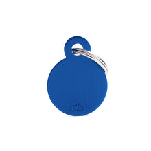 Load image into Gallery viewer, MY FAMILY ALUMINUM ROUND BLUE SMALL TAG
