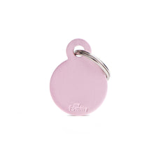 Load image into Gallery viewer, MY FAMILY ALUMINUM ROUND PINK SMALL TAG
