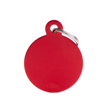 Load image into Gallery viewer, MY FAMILY ALUMINUM ROUND RED BIG TAG
