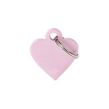 Load image into Gallery viewer, MY FAMILY ALUMINUM HEART PINK SMALL TAG

