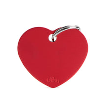 Load image into Gallery viewer, MY FAMILY ALUMINUM HEART RED BIG TAG
