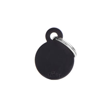 Load image into Gallery viewer, MY FAMILY ALUMINUM ROUND BLACK SMALL TAG
