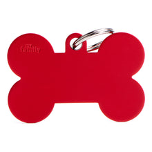 Load image into Gallery viewer, MY FAMILY ALUMINUM BONE RED XLG TAG
