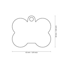 Load image into Gallery viewer, MY FAMILY ALUMINUM BONE BLACK/BLACK RUBBER LARGE TAG
