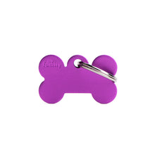 Load image into Gallery viewer, MY FAMILY ALUMINUM BONE PURPLE SMALL TAG
