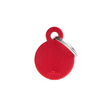 Load image into Gallery viewer, MY FAMILY ALUMINUM ROUND RED SMALL TAG
