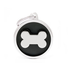 Load image into Gallery viewer, MY FAMILY CIRCLE BONE BLACK BIG TAG
