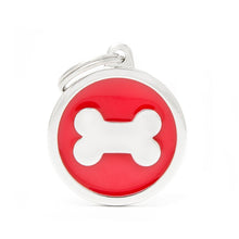 Load image into Gallery viewer, MY FAMILY CIRCLE BONE RED BIG TAG
