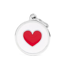 Load image into Gallery viewer, MY FAMILY CIRCLE WHITE/RED HEART BIG TAG
