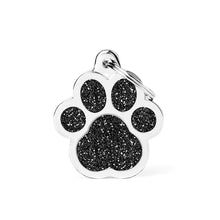 Load image into Gallery viewer, MY FAMILY GLITTER PAW BLACK BIG TAG
